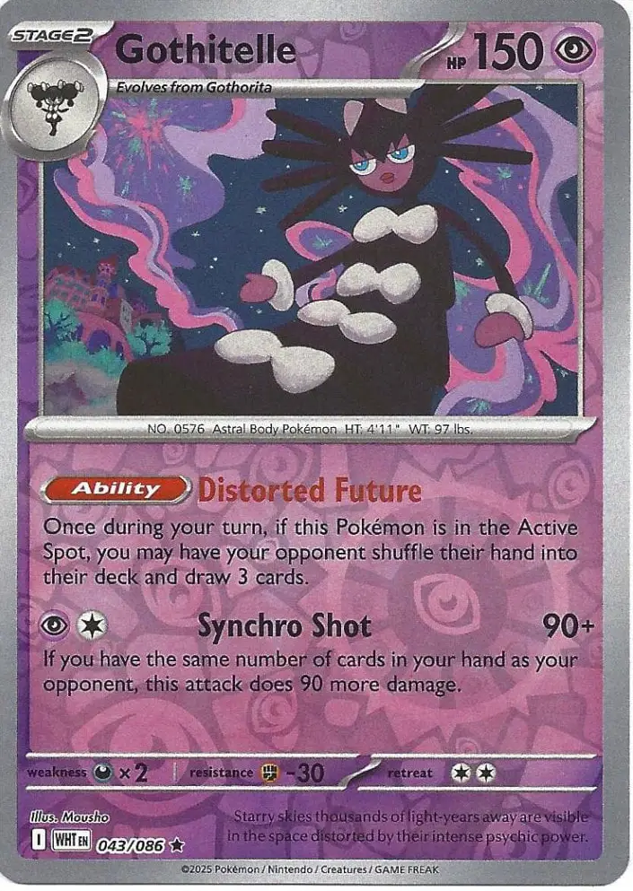 WHT - White Flare - 043/086 - Gothitelle (Reverse Holo)