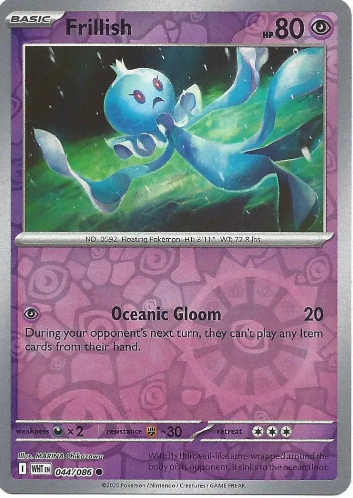 WHT - White Flare - 044/086 - Frillish (Reverse Holo)