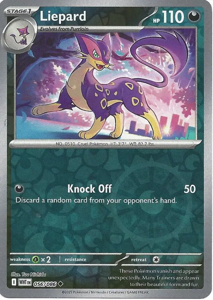 WHT - White Flare - 056/086 - Liepard (Reverse Holo)