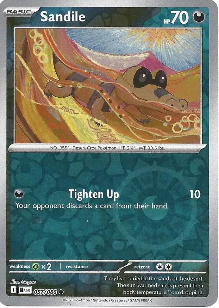 BLK - Black Bolt - 057/086 - Sandile (Reverse Holo)