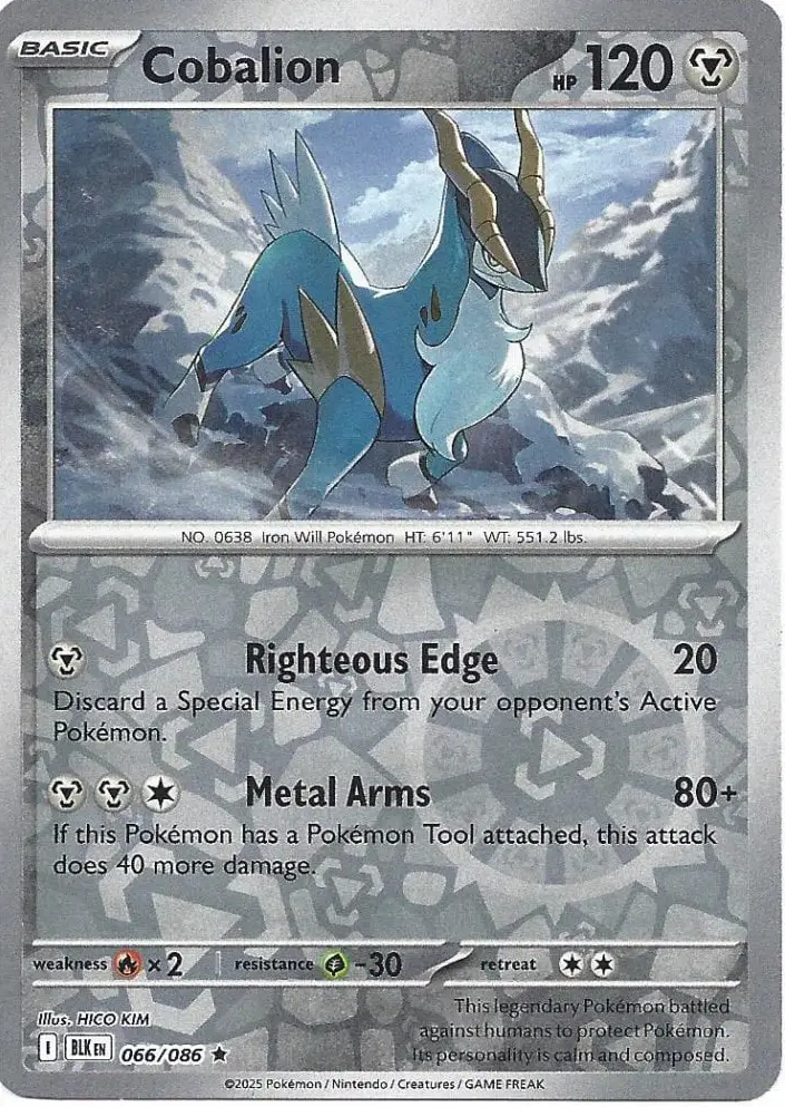 BLK - Black Bolt - 066/086 - Cobalion (Reverse Holo)