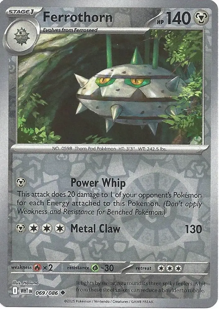 WHT - White Flare - 069/086 - Ferrothorn (Reverse Holo)