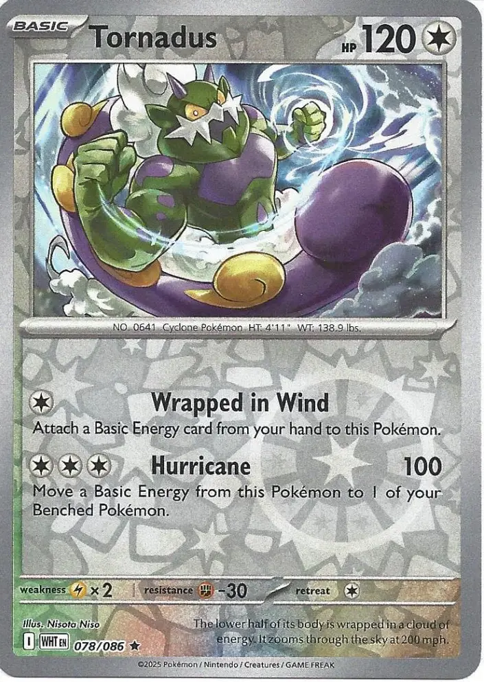 WHT - White Flare - 078/086 - Tornadus (Reverse Holo)