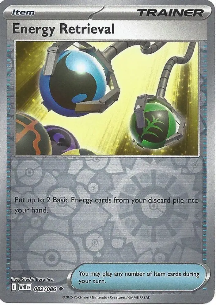 WHT - White Flare - 082/086 - Energy Retrieval (Reverse Holo)