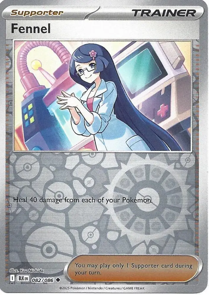 BLK - Black Bolt - 082/086 - Fennel (Reverse Holo)