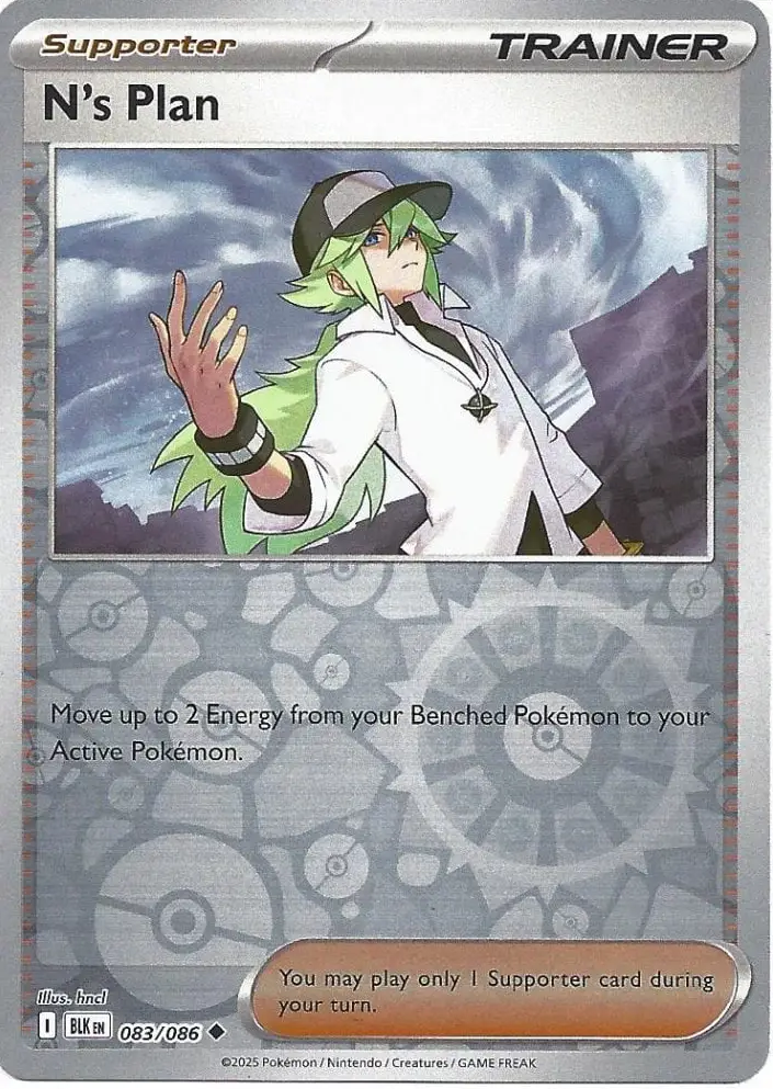 BLK - Black Bolt - 083/086 - N's Plan (Reverse Holo)