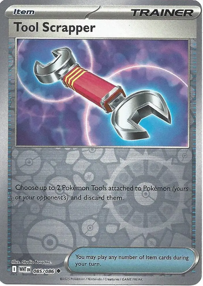 WHT - White Flare - 085/086 - Tool Scrapper (Reverse Holo)