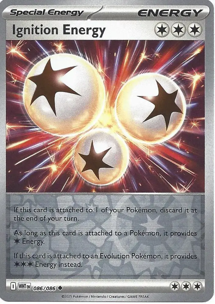 WHT - White Flare - 086/086 - Ignition Energy (Reverse Holo)