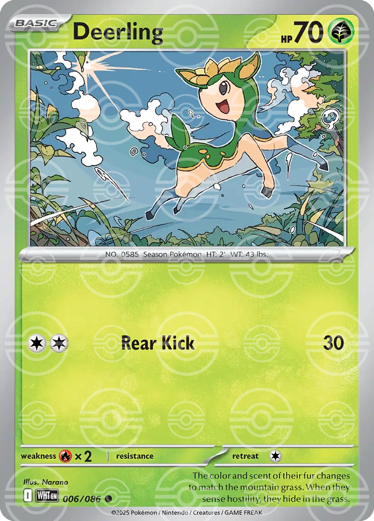WHT - White Flare - 006/086 - Deerling (Poké Ball Holo)