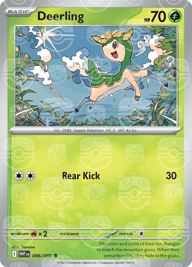 WHT - White Flare - 006/086 - Deerling (Master Ball Holo)