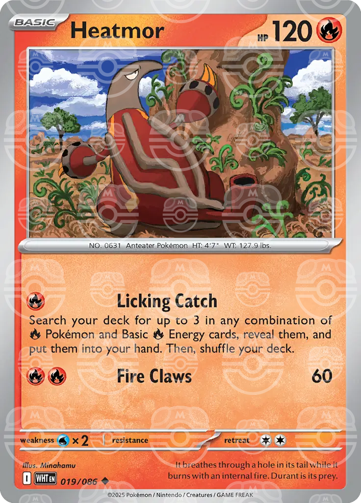 WHT - White Flare - 019/086 - Heatmor (Master Ball Holo)