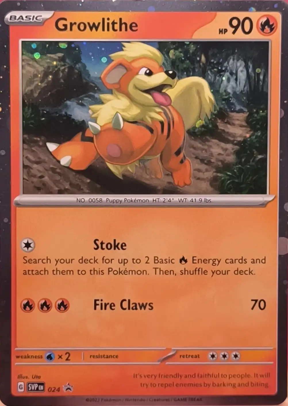 Scarlet & Violet Promos - SVP024 - Growlithe (Cosmos Holo)