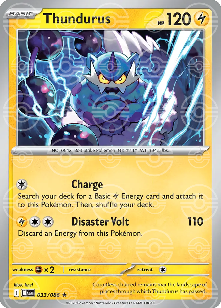 BLK - Black Bolt - 033/086 - Thundurus (Poké Ball Holo)