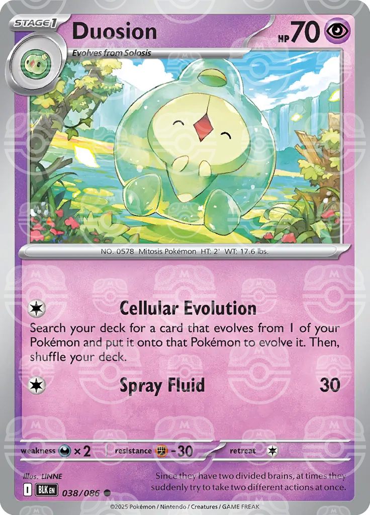 BLK - Black Bolt - 038/086 - Duosion (Master Ball Holo)