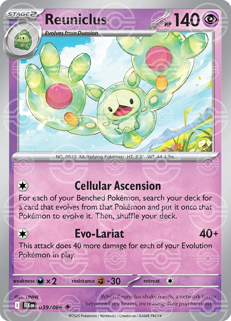 BLK - Black Bolt - 039/086 - Reuniclus (Poké Ball Holo)