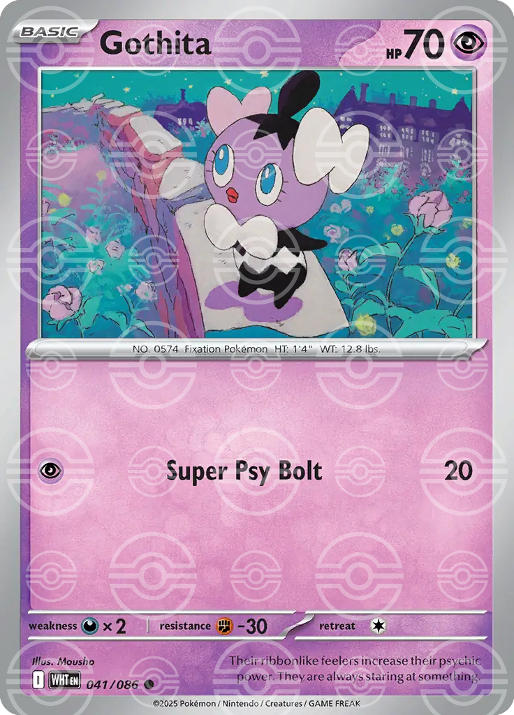 WHT - White Flare - 041/086 - Gothita (Poké Ball Holo)