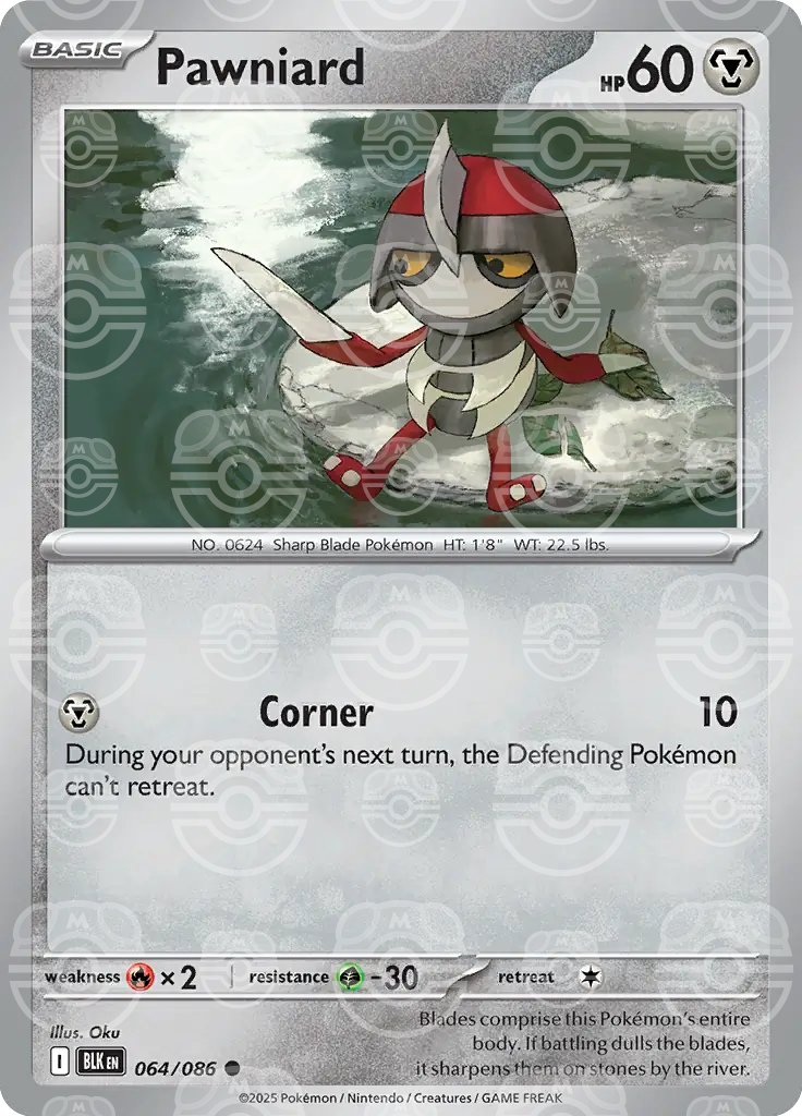 BLK - Black Bolt - 064/086 - Pawniard (Master Ball Holo)