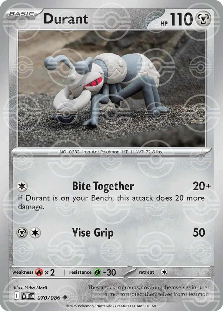WHT - White Flare - 070/086 - Durant (Poké Ball Holo)