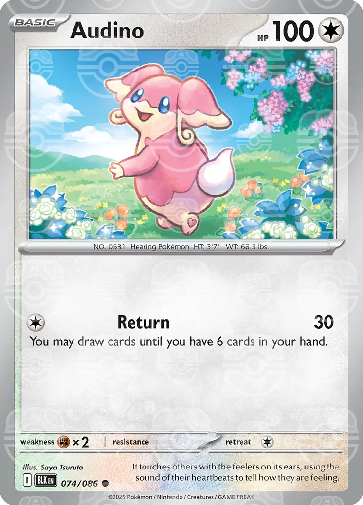 BLK - Black Bolt - 074/086 - Audino (Master Ball Holo)