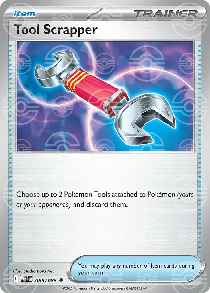 WHT - White Flare - 085/086 - Tool Scrapper (Poké Ball Holo)