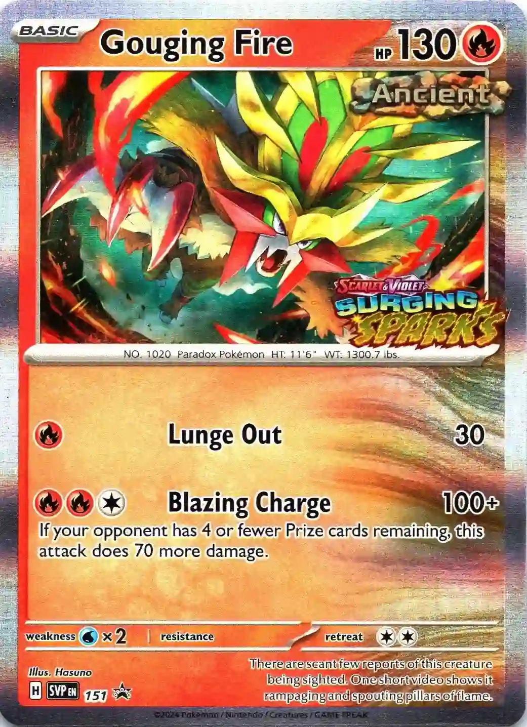 Scarlet & Violet Promos - SVP151 - Gouging Fire (Stamped Holo)