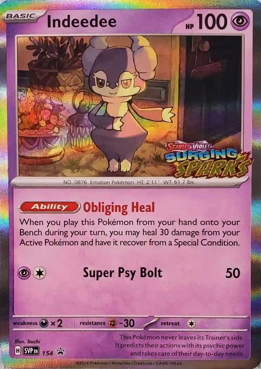 Scarlet & Violet Promos - SVP154 - Indeedee (Stamped Holo)