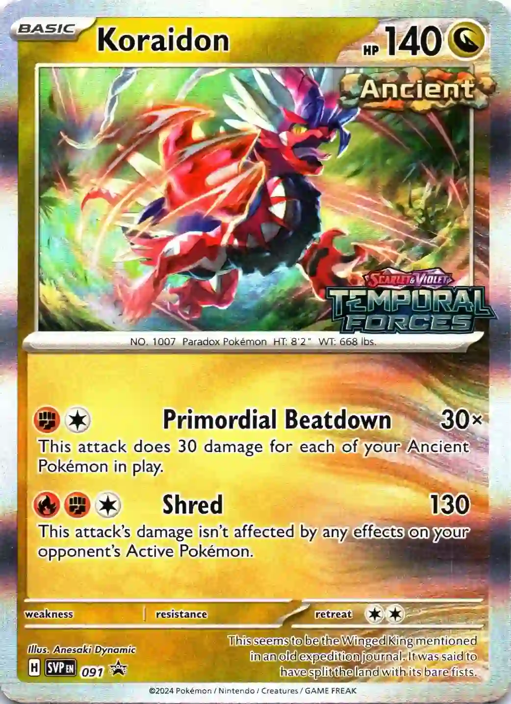 Scarlet & Violet Promos - SVP091 - Koraidon (Stamped Holo)