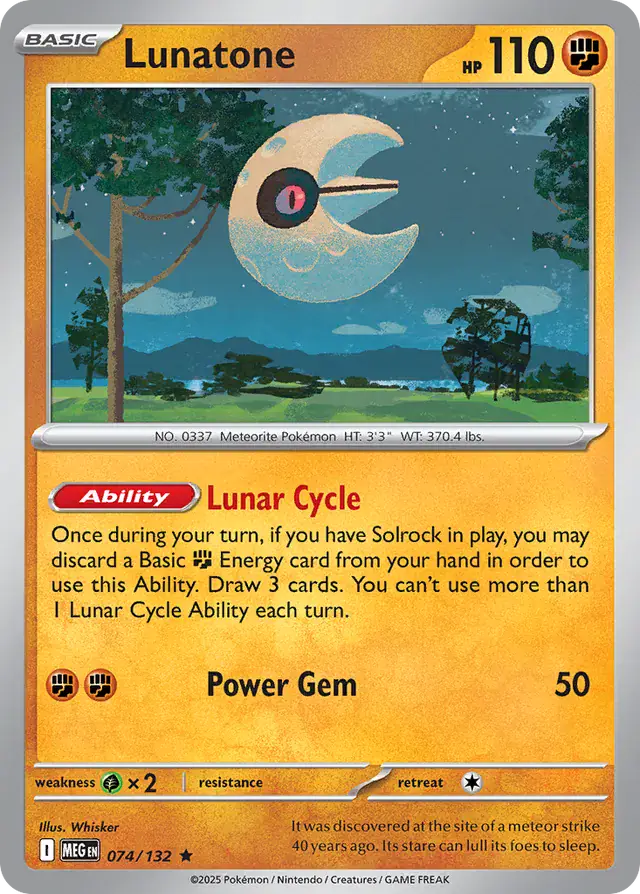 MEG - Mega Evolution - 074/132 - Lunatone (Holo)