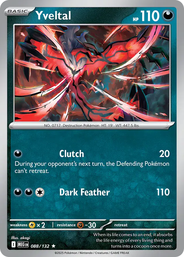 MEG - Mega Evolution - 088/132 - Yveltal (Holo)