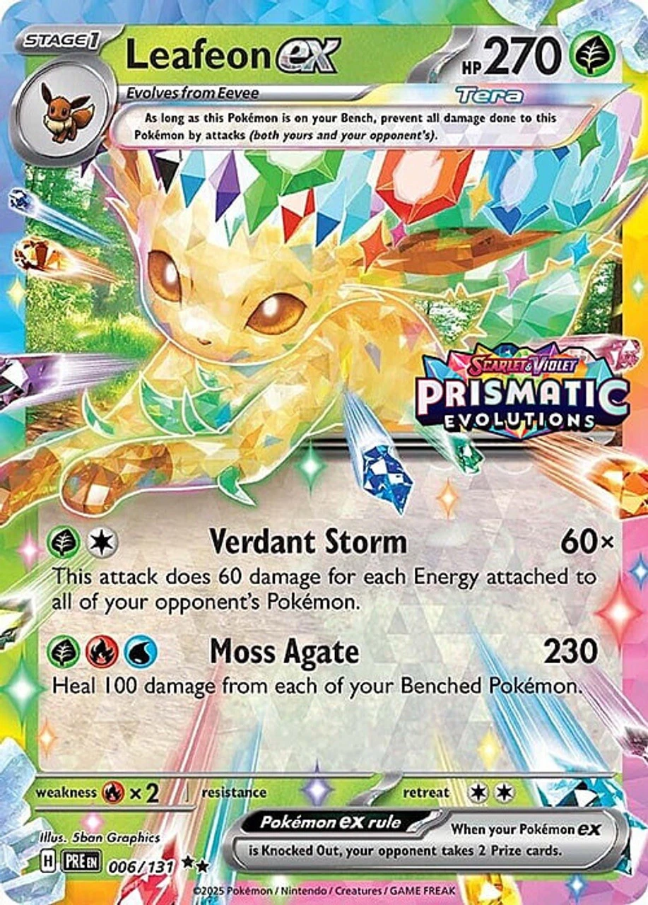 Prismatic Evolutions - 006/131 - Leafeon ex (Stamped)