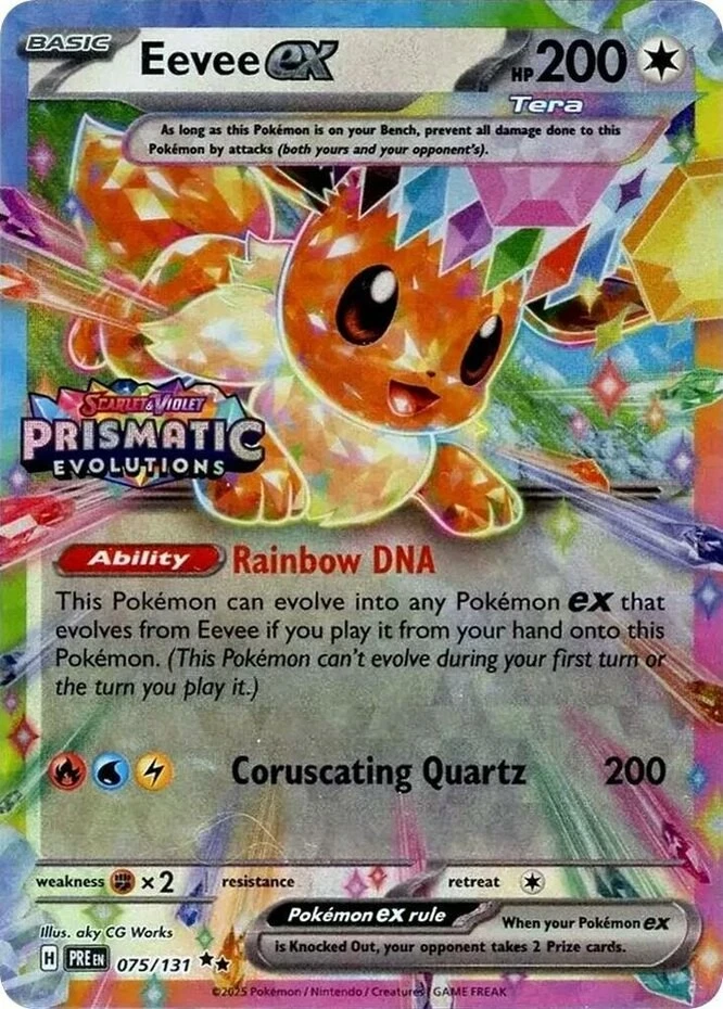 Prismatic Evolutions - 075/131 - Eevee ex (Stamped)