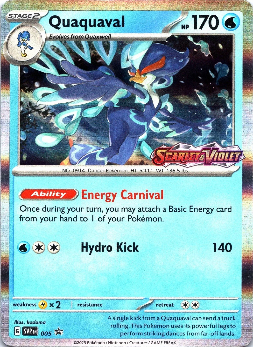 Scarlet & Violet Promos - SVP005 - Quaquaval (Stamped Holo)
