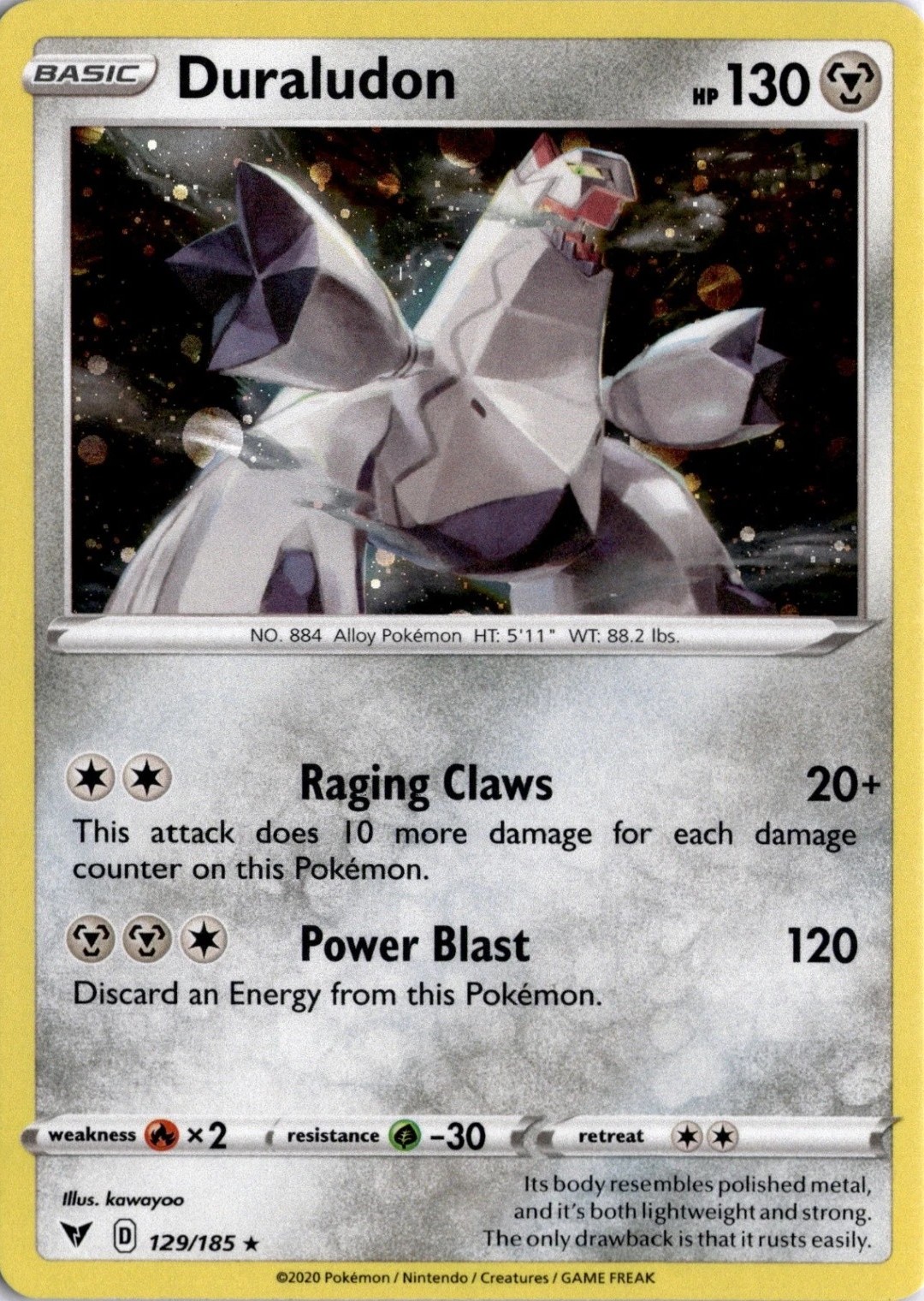 Vivid Voltage - 129/185 - Duraludon (Cosmos Holo)