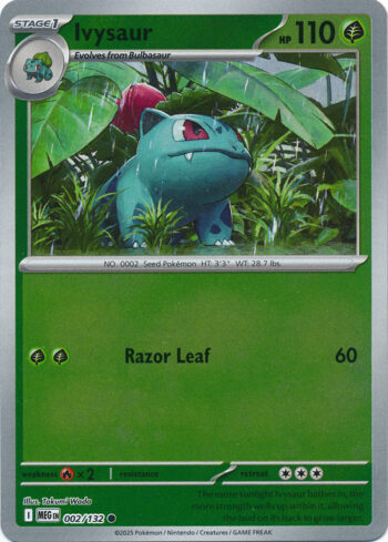 Karta Pokémon – Mega Evolution – 002/132 – Ivysaur (Reverse Holo)