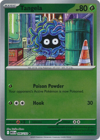 Karta Pokémon – Mega Evolution – 006/132 – Tangela (Reverse Holo)