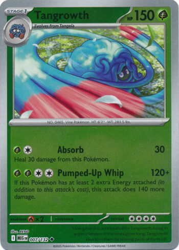 Karta Pokémon – Mega Evolution – 007/132 – Tangrowth (Reverse Holo)