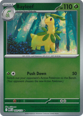 Karta Pokémon – Mega Evolution – 009/132 – Bayleef (Reverse Holo)