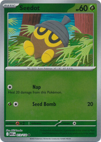 Karta Pokémon – Mega Evolution – 013/132 – Seedot (Reverse Holo)