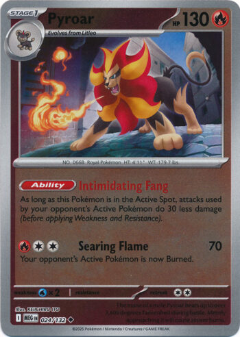 Karta Pokémon – Mega Evolution – 024/132 – Pyroar (Reverse Holo)
