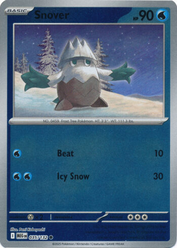 Karta Pokémon – Mega Evolution – 035/132 – Snover (Reverse Holo)