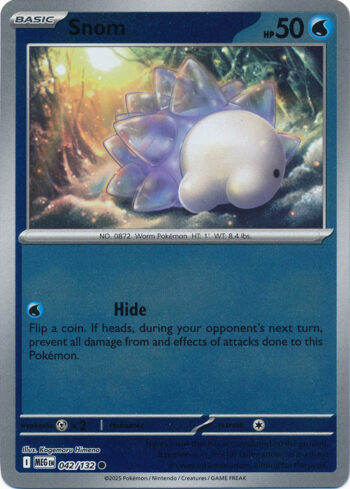 Karta Pokémon – Mega Evolution – 042/132 – Snom (Reverse Holo)