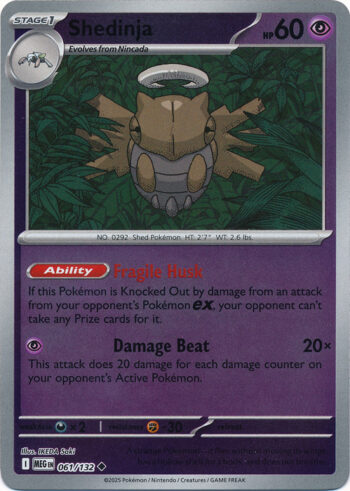 Karta Pokémon – Mega Evolution – 061/132 – Shedinja (Reverse Holo)