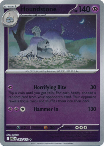 Karta Pokémon – Mega Evolution – 066/132 – Houndstone (Reverse Holo)