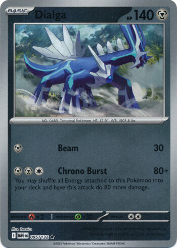 Karta Pokémon – Mega Evolution – 095/132 – Dialga (Reverse Holo)