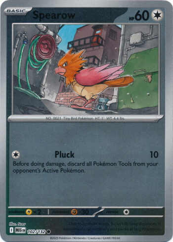 Karta Pokémon – Mega Evolution – 102/132 – Spearow (Reverse Holo)
