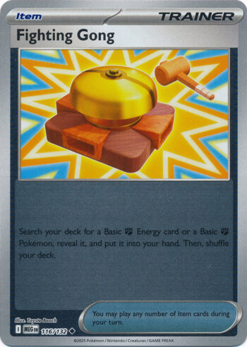 Karta Pokémon – Mega Evolution – 116/132 – Fighting Gong (Reverse Holo)